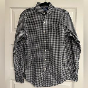 Men’s Polo Ralph Lauren Dress Shirt Size Medium. Slim fit. Color is gray/black.